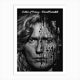 Soldier Of Fortune David Coverdale Deep Purple Text Art Art Print