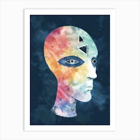 Man'S Head 2 Art Print