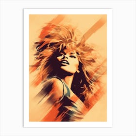 Tina Turner Retro Poster 5 Art Print