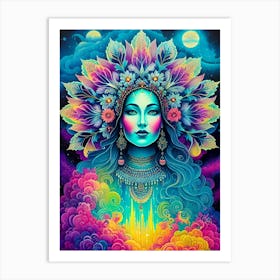 Psychedelic Woman 2 Art Print