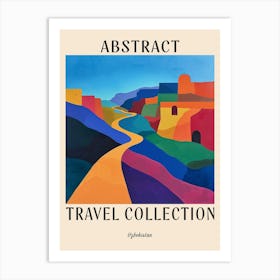 Abstract Travel Collection Poster Uzbekistan 2 Art Print