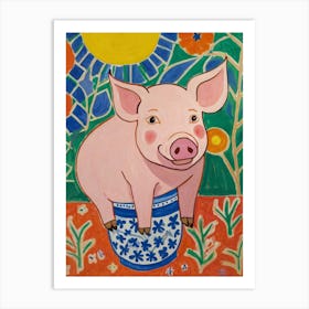 Pig In A Pot Style unemployment Art Print