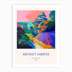 Colourful Gardens Osaka Castle Park Japan 1 Blue Poster Art Print