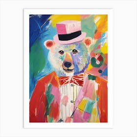 Bear In A Suit Painting Art Print