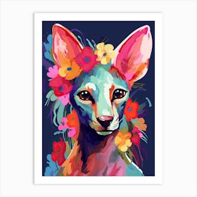 Oriental Shorthair Cat With A Flower Crown Painting Matisse Style 3 Art Print