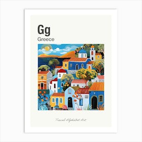 Kids Travel Alphabet  Greece 1 Art Print