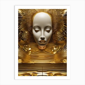 Golden Face Art Print