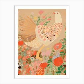 Maximalist Bird Painting Partridge 4 Art Print