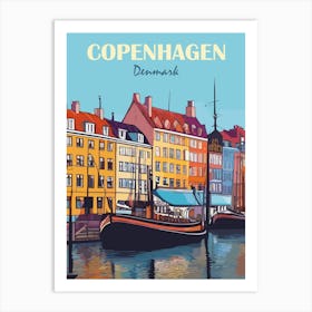 Copenhagen, Denmark travel poster Art Print