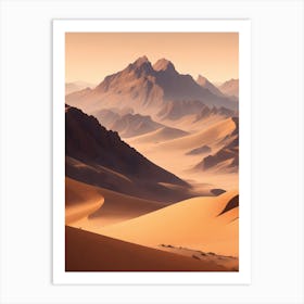 Mountainous Desert Landscape 1 Art Print