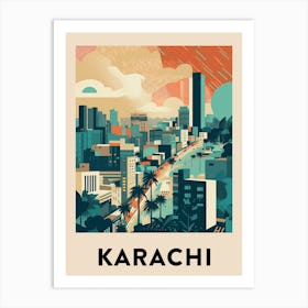 Karachi 2 Vintage Travel Poster Art Print