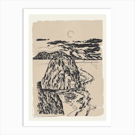 Landscape Sketch Art 3 Art Print