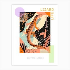 Leopard Lizard Abstract Modern Illustration 2 Poster Art Print