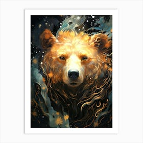 Floral Fantasy Bear Art Print