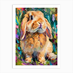 Holland Lop Rabbit Painting 4 Art Print
