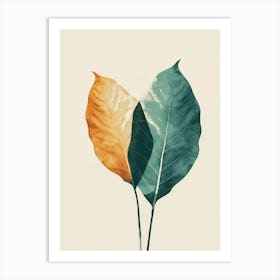 Two Leaves 3 Art Print