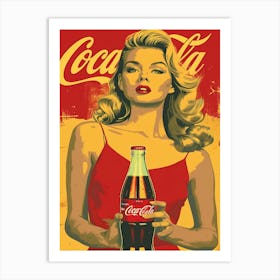 Coca Cola Girl Art Print