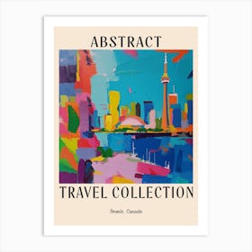 Abstract Travel Collection Poster Toronto Canada 5 Art Print