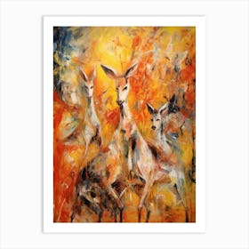 Kangaroo Abstract Expressionism 4 Art Print