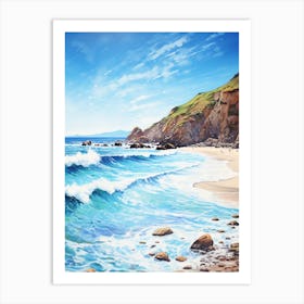 A Painting Of Pfeiffer Beach, Big Sur California Usa 5 Art Print