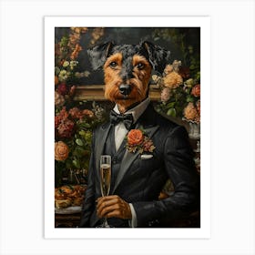 Airedale Whimsy 4 Art Print