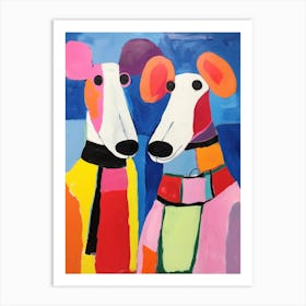 Colourful Kids Animal Art Rat 2 Art Print