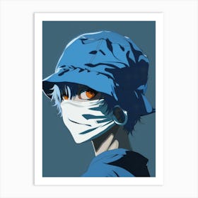 Anime Character With Mask Art Print