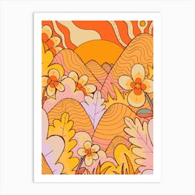 Spring Flower Hills Art Print