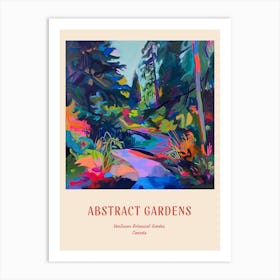 Colourful Gardens Vandusen Botanical Garden Canada 2 Red Poster Art Print