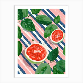 Guava Fruit Summer Illustration 4 Art Print