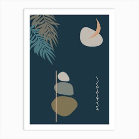 Moon And Stones Art Print