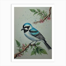 Blue Jay on Branch Painting Art Print