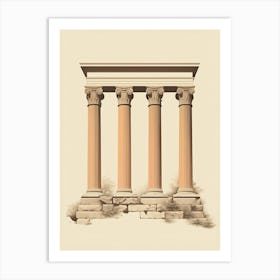 Ancient City Of Ephesus Illustration 4 Art Print