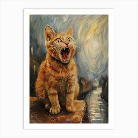 Screaming Cat 1 Art Print