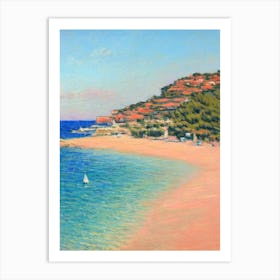 Plage De Pampelonne Saint Tropez France Monet Style Art Print