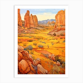 Autumn National Park Painting Arches National Park Utah Usa 1 Art Print