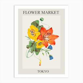 Flower Market Tokyo 1 Art Print