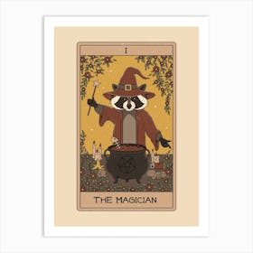 The Magician   Raccoons Tarot Art Print