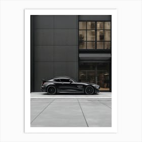 Mercedes AMG GT Black Sports Car Art Print