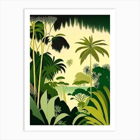 Grand Bahama Island Bahamas Rousseau Inspired Tropical Destination Art Print