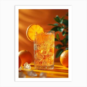 Orange Drink With Ice 1 Art Print