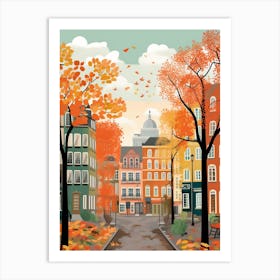 Copenhagen In Autumn Fall Travel Art 4 Art Print