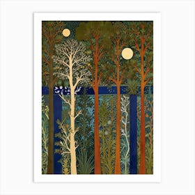 William Morris Moonlight Forest 19 Art Print