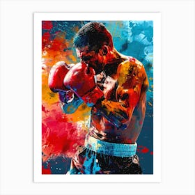Boxer Canvas Print sport Art Print