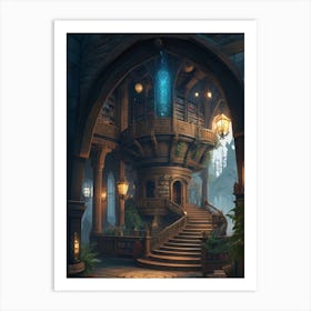 Dwarven Library Art Print