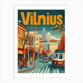 Aihrgdesign A 1970s Inspired Travel Poster For Vilnius Poster