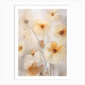 Boho Dried Flowers Nasturtium 3 Art Print