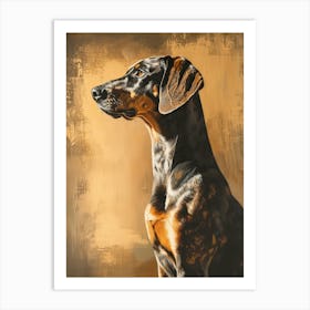 Doberman Pinscher Canvas Art. Generated AI. Art Print Art Print