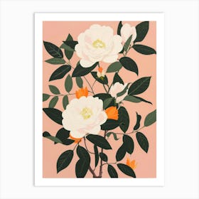 White Camellia Art Print