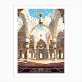 Sleymaniye Mosque Pixel Art 4 Art Print